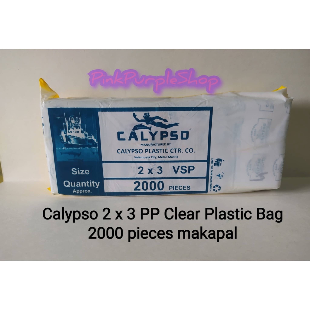 2x3 Calypso PP Plastic Bag Clear 2000 pieces or 1 ream Shopee Philippines