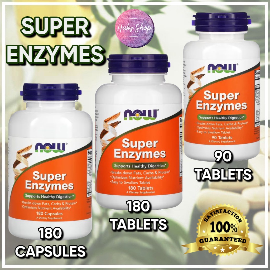 NOW Foods, Super Enzymes, 90 or 180 Tablets Shopee Philippines