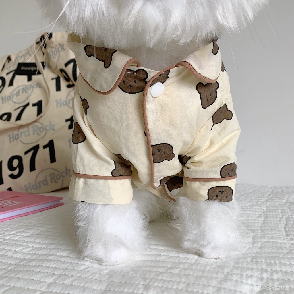 New Thin Style Dog Pajamas Shirt Teddy Bichon Pomeranian Schnauzer Poodle Pet Cat Clothes #6