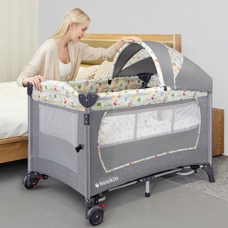 【5 in 1】【Shipping Discount】Baby Crib  Portable 2 Level Baby Cradles with Free Toys Baby Bed Rocker #3