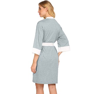 Sandals for Wome Twice**Maternity Nursing Robe Delivery Nightgowns Hospital Breastfeeding Gown #4