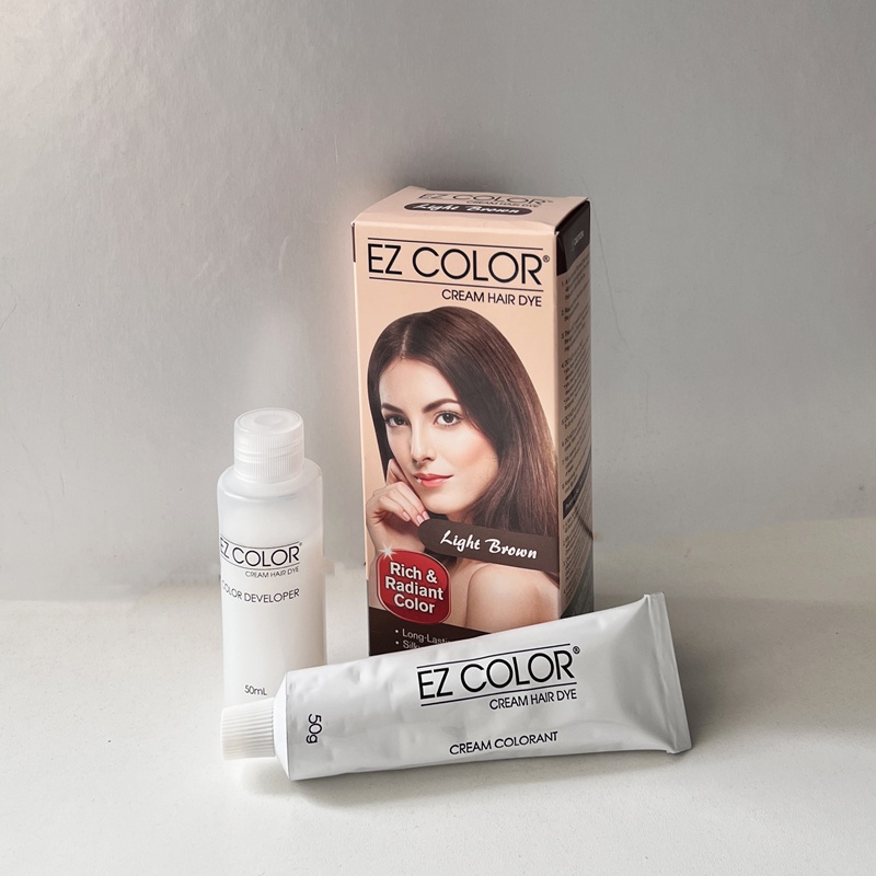 Ez Color Cream Hair Dye Natural Hair Color Set Hair Color Cream And Oxidizing Cream 50ml*2/P02020