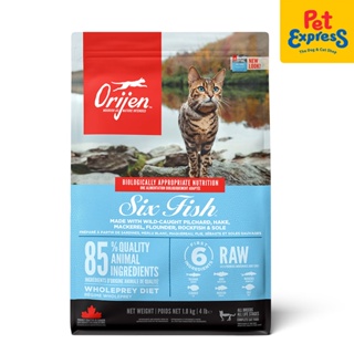 Orijen Six Fish Dry Cat Food 1.8kg s4j