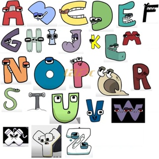 Alphabet Lore Plush Toy 26 Letters Cartoon Plush Pillow Doll Children ...