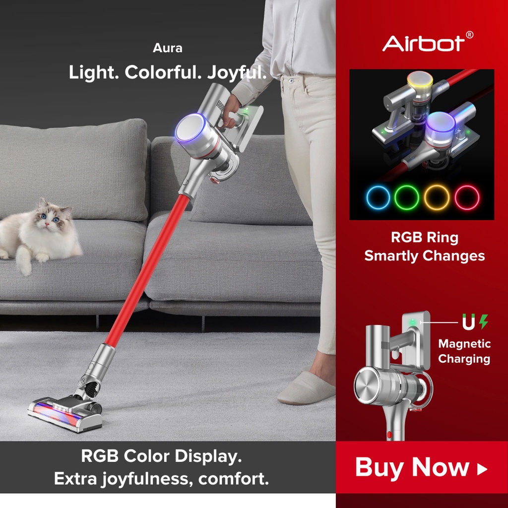 Airbot Aura, Cordless Vacuum Handheld Stick Vacuum Cleaner,