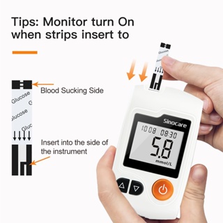 Sinocare GA-3 Glucometer Monitor Diabetic Glucose Meter Blood Sugar Test Kit With Strips And Lancets #7