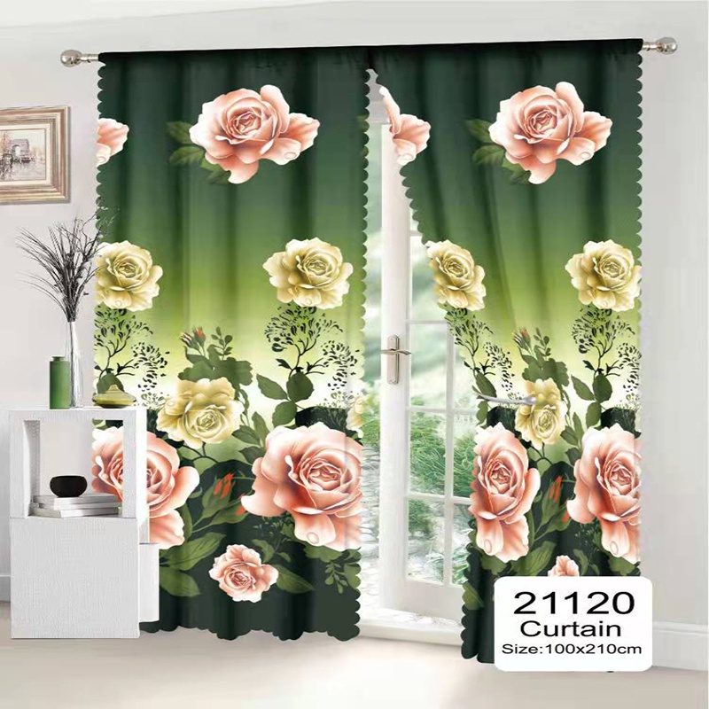 Pink elegance 1PC New Curtina 110x210cm Design Curtain For Window Door Room Home Decoration(No Ring
