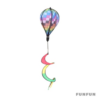 [Funfun1] Nylon PVC Hot Air Balloon Wind Chime Spiral Wind Windsock Garden Yard Outdoor Balloon Decoration Toy