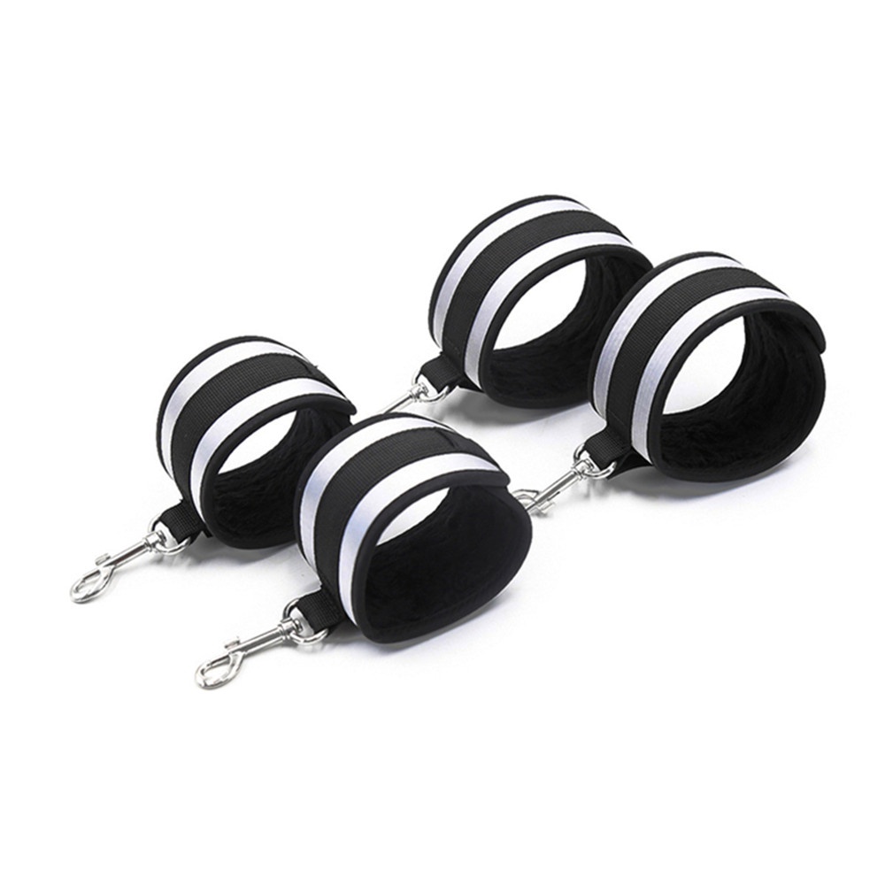 CODNEWBdsm Bondage Set Sex Handcuffs Ankle Cuffs Collar Stainless Steel Metal Spreader Bar Restrain