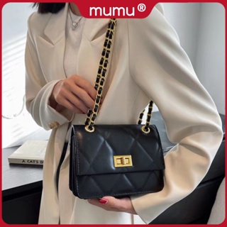Mumu 2092 Korean Fashion Leather Female Chain Elegant Sling Bag Shoulder Casual Bags For Women