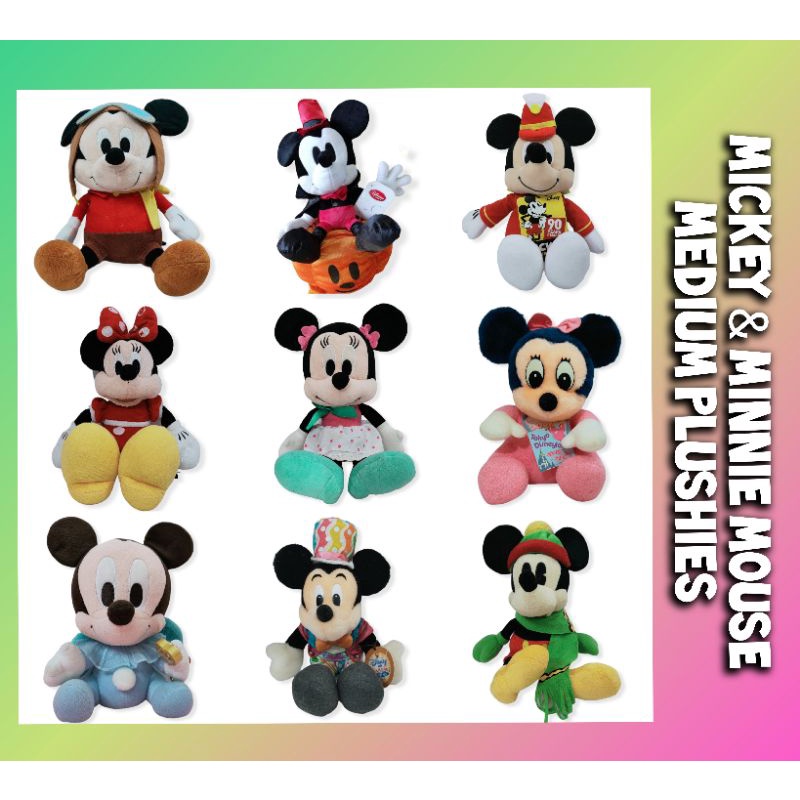 Mickey & Minnie Mouse Stuffed Toys from Japan - Medium Sizes | Shopee ...