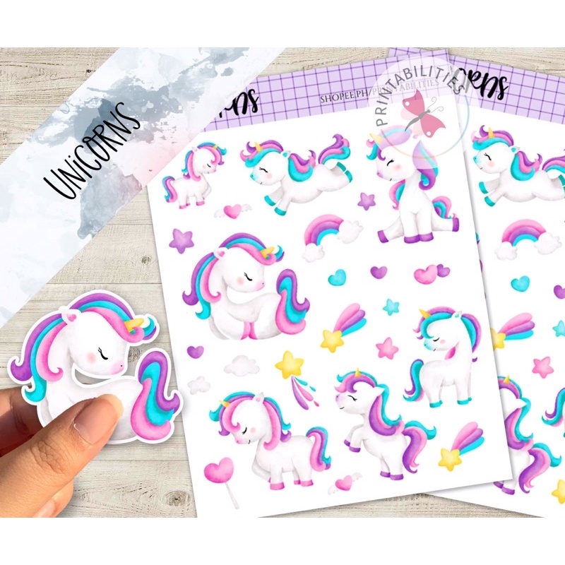 Unicorns Sticker Sheet Shopee Philippines