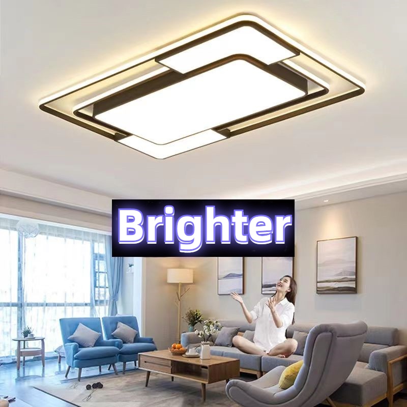 Modern LED Ceiling Light Dimmable With Remote Black Square Ceiling Lamp for Living Bedroom lighting  Living Room Light - Image 5