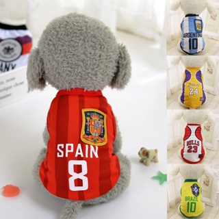 ✕✜PetMe Pet Summer Mesh Letter Vest Basketball Jersey T Shirt Sportswear Dog Clothes Puppy Cat T Shi