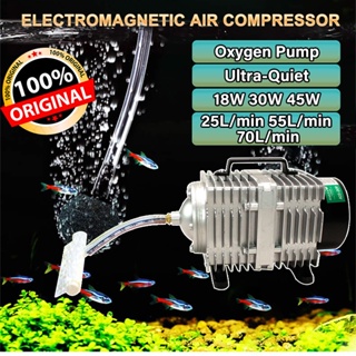 45W 220V Aquarium Air Pump Fish Tank Electromagnetic Air Compressor Air  Oxygen regulator Pond Air