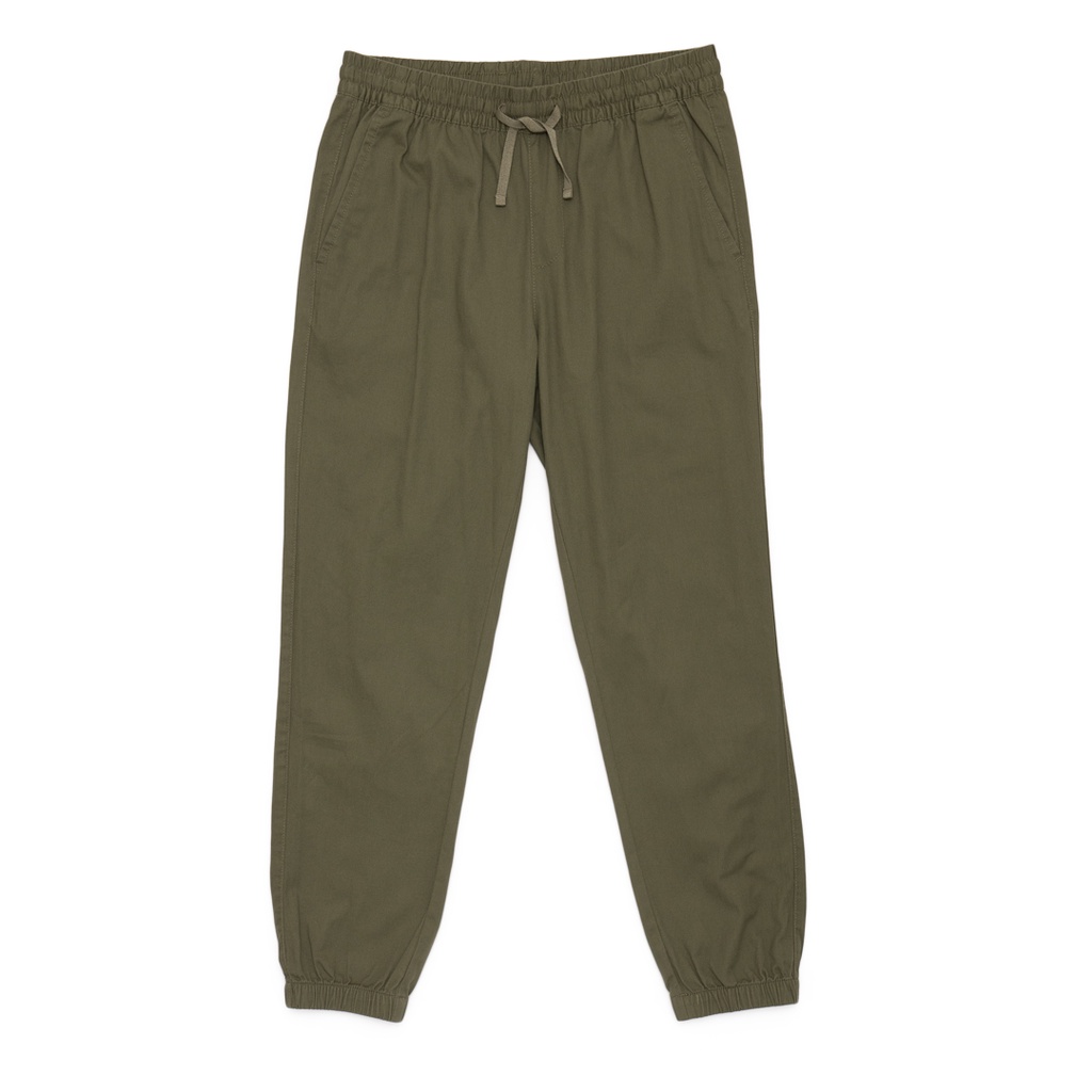 GIORDANO Men's Twill Jogger Pants (01112045) - Military Green | Shopee ...