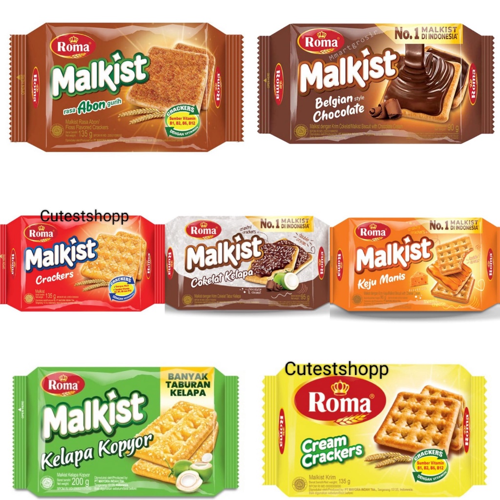 Roma Malkist Shredded, Chocolate Malkist, Malkist Crackers, Roma