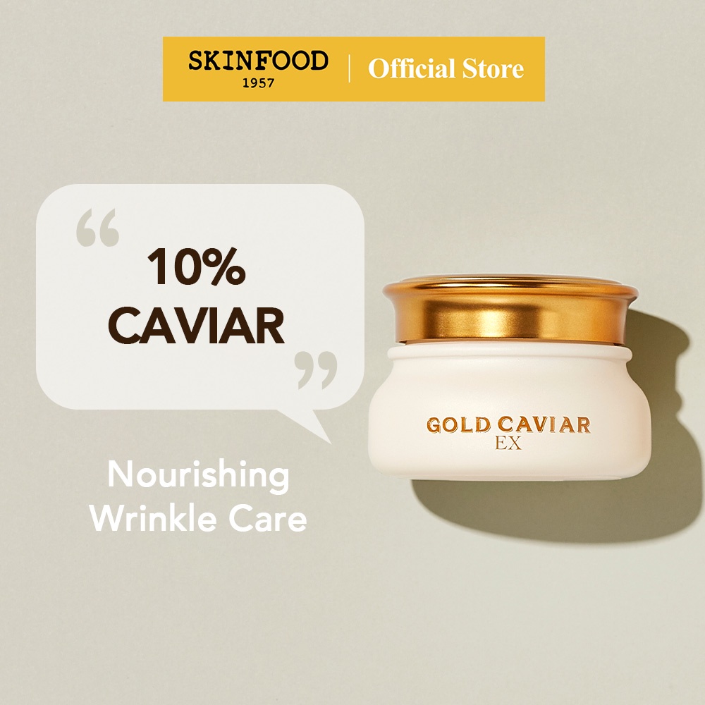 [SKINFOOD] Gold Caviar EX Lifting & Moisturizing Cream 50ml / Gold with