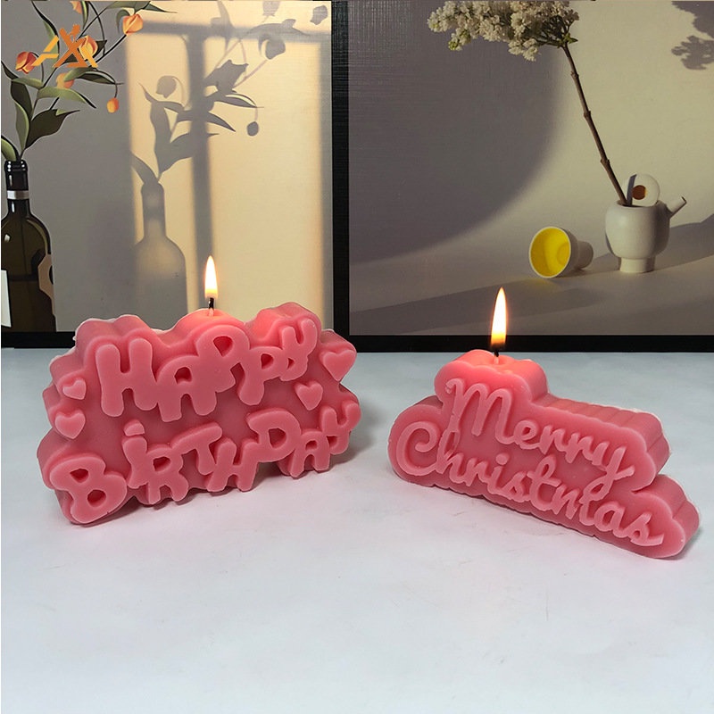 DIY Alphabet Candles/Merry Christmas Candle Moulds/Silicone Moulds