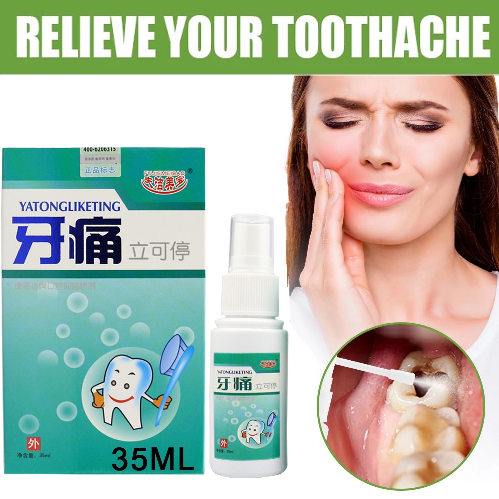 Toothache Spray Teeth Pain Relief Care Gum Inflammation &Swelling ...