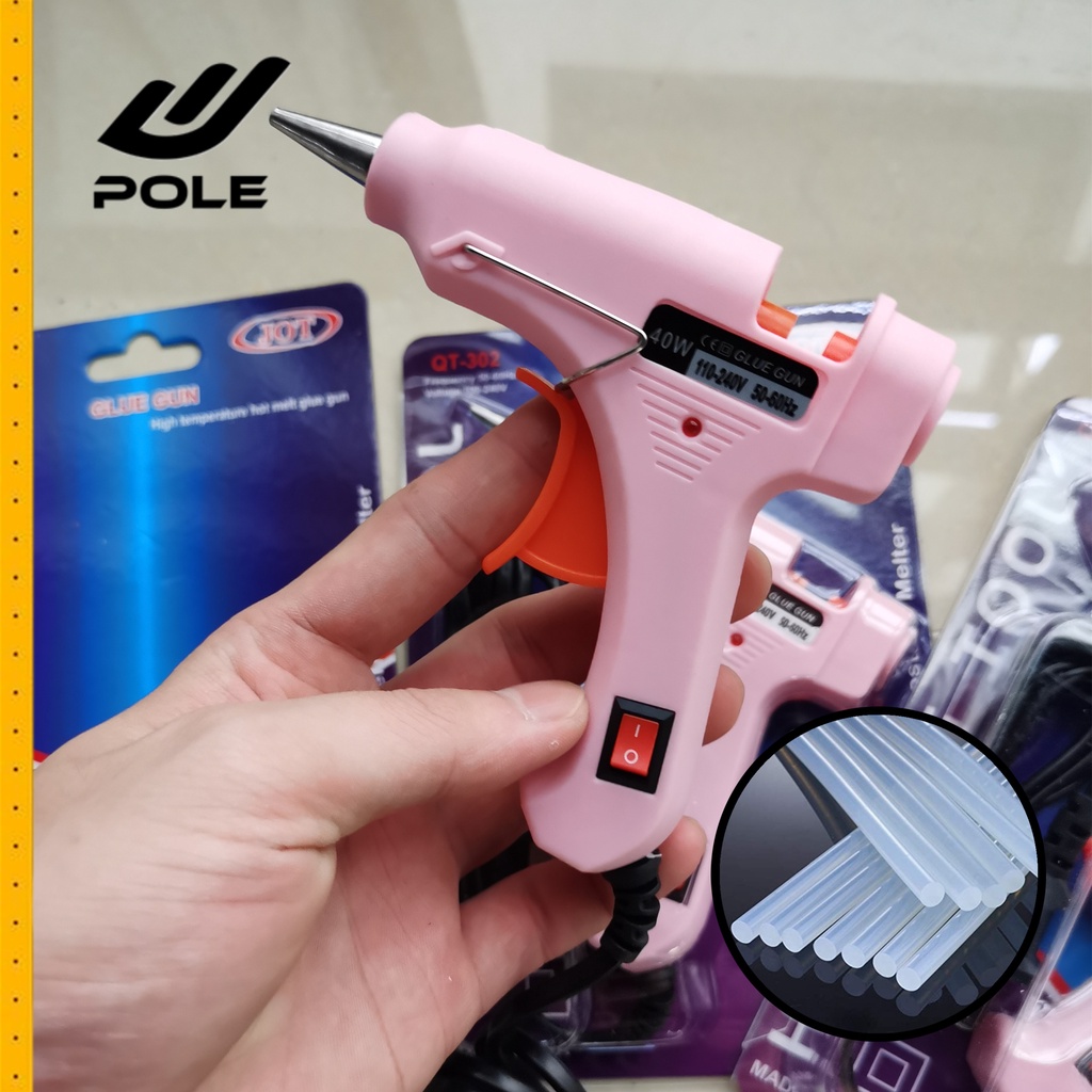 Hot Melt Glue Gun 40W/7mm Glue Stick Mini Gun Heavy Duty Thermoelectric