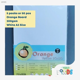 Vouchers & Services  5 PKS or 50pcs A3 Board Paper Size Orange Specialty/ Vellum Board Paper 200gsm #1