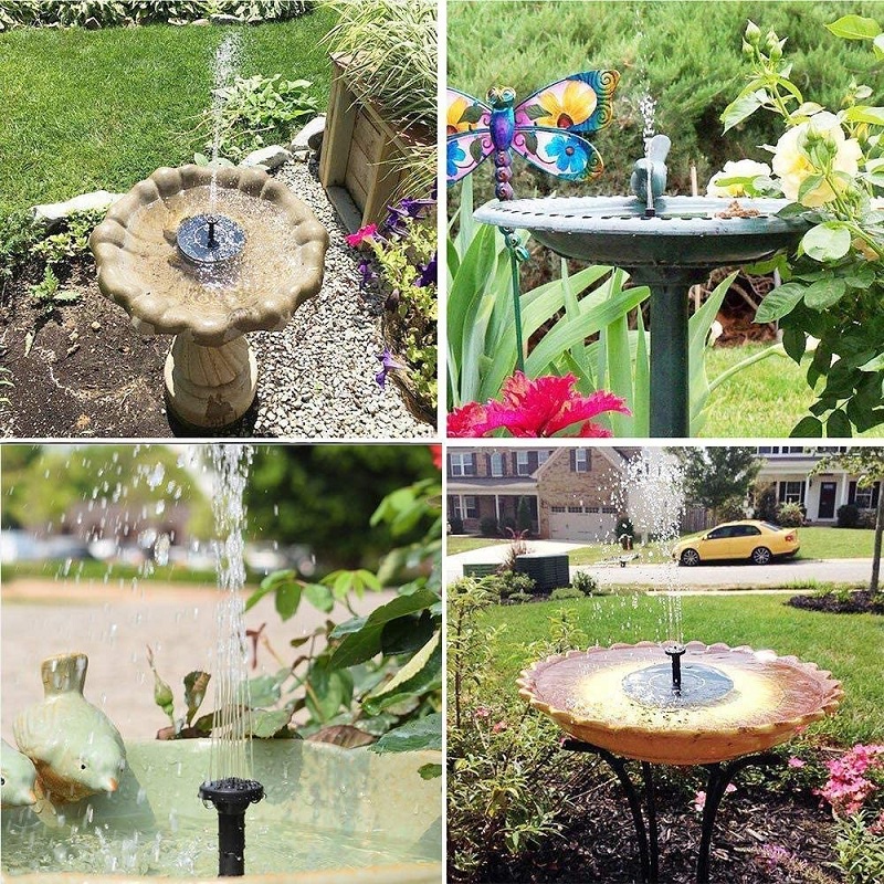 Creative Explosion Mini Solar Fountain Outdoor Floating Pool Pond Fountain Garden Decoration Bird Ba #3