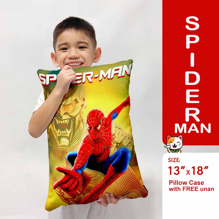 SPIDERMAN merch pillow big size 13x18 inches with FREE face mask