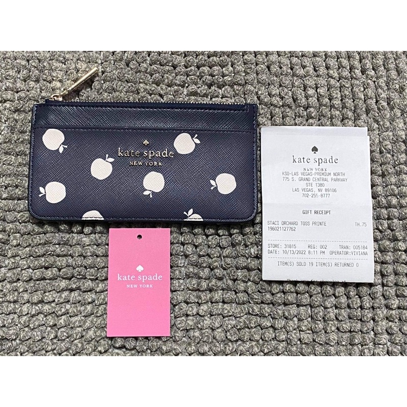 Brand New Authentic Kate Spade Long Slim Cardholder Wallet / Mango Zip  Pebbled Wallet | Shopee Philippines