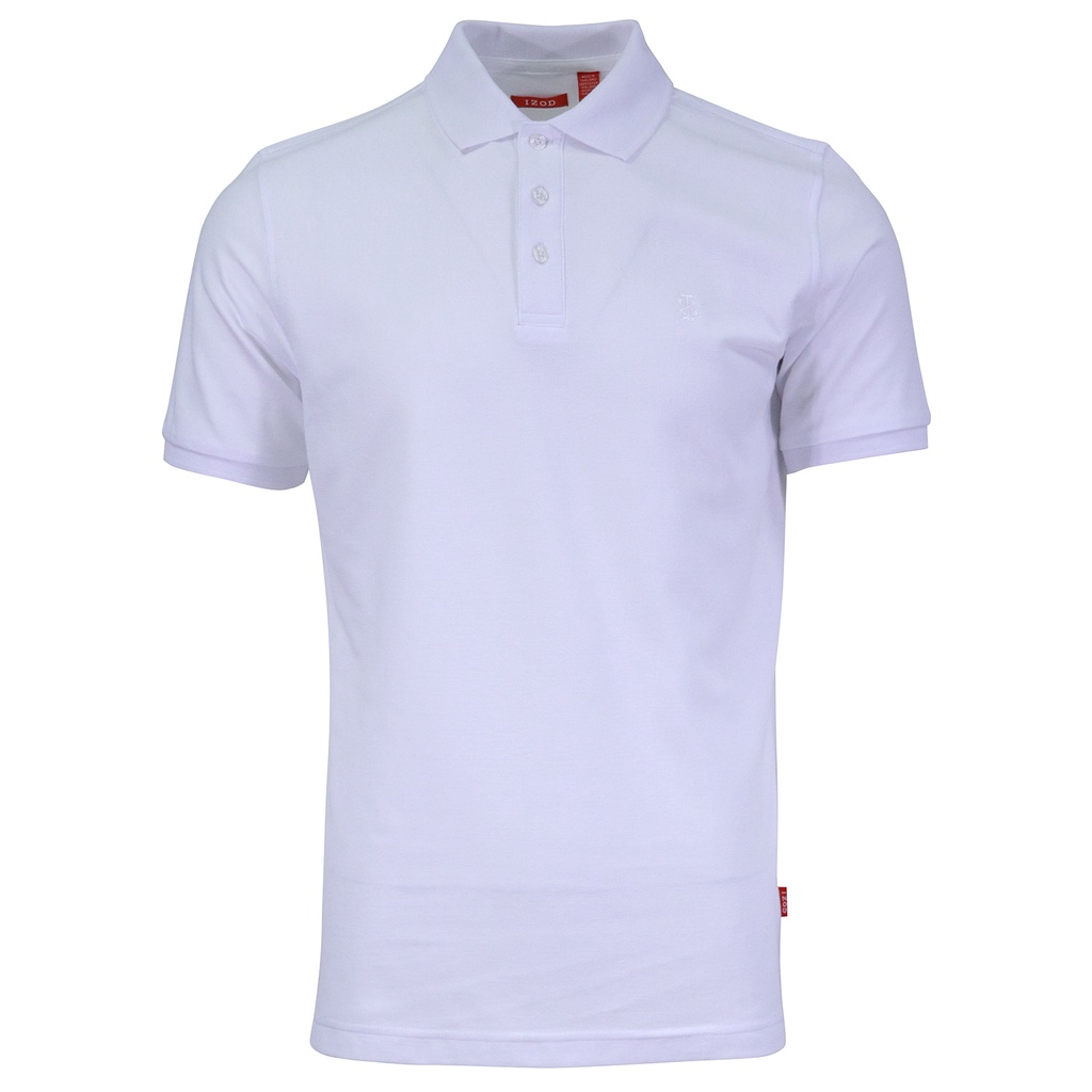 Izod Men's Basic Fit Plain Polo Shirt w/ Knitted Collar (White) Shopee Philippines