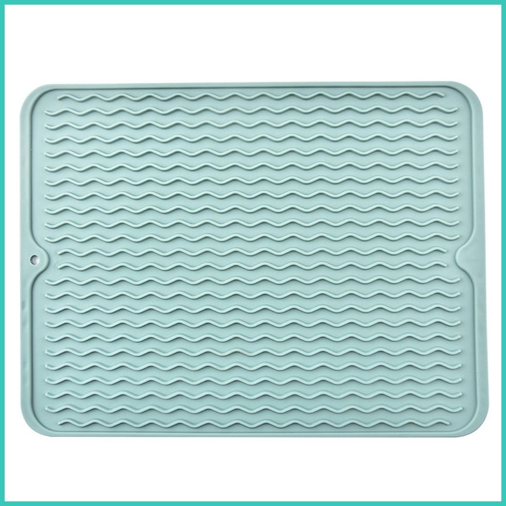 Drain Mat for Dish Rack Drain Mat Foldable Silicone Dishes Protector