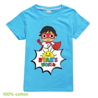 New Ryan Toys Review Cartoon Pattern Printing Kids 100% Cotton O-Ne T-Shirt Boys Summer Tee Shirt Tops Girls Clothes C #2