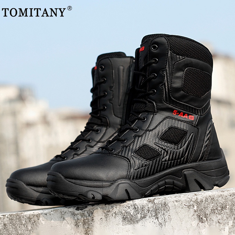 Men Boots 2021 Winter Men Combat Tactical Boots Ankle Work Safety Shoes