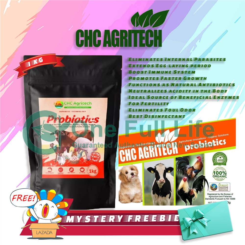”CHC Agritech PROBIOTICS For All Pets and Livestock, Poultry, Piggery Farm Animals 1 KILOGRAM wit