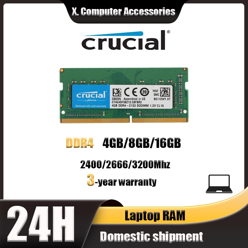 【Local】4GB/8GB/16GB Crucial Laptop RAM DDR4 2400MHZ 2666MHZ SODIMM ...