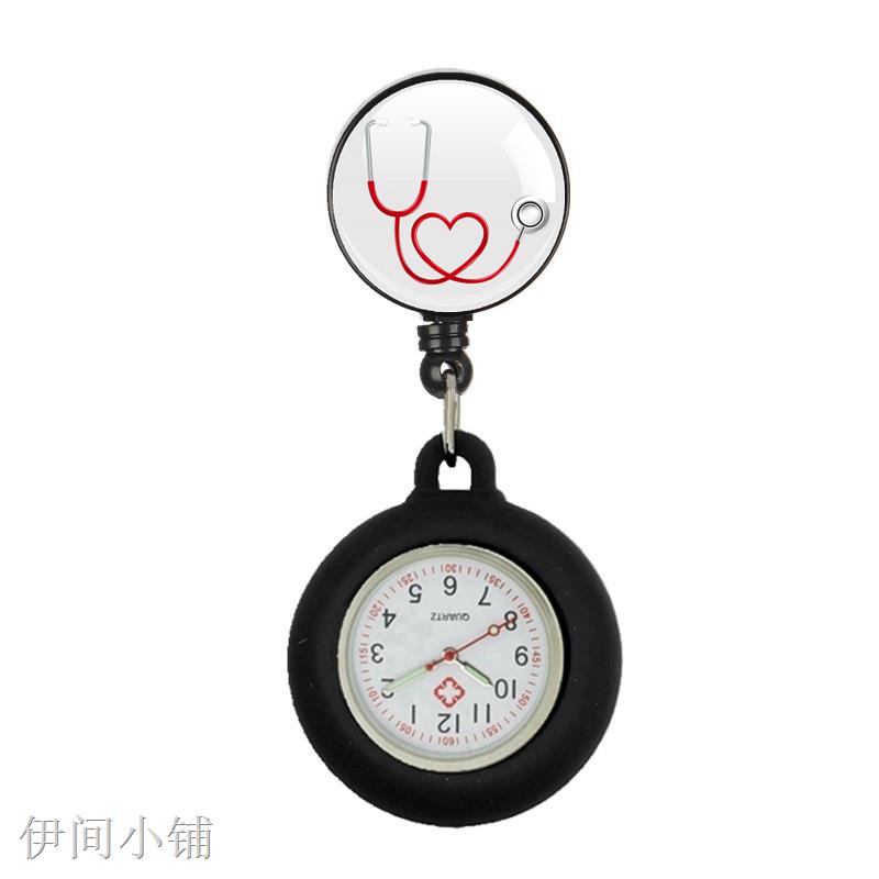 ◙10pcs/Lot Stethoscope Icon Heart Love Retractable Hospital Medical Nurse Doctor Hang Clips Pocket