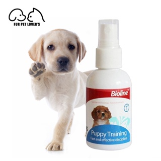 ☄50ml and 120ml Bioline Dog Training Spray Pet Potty Aid Training Liquid Puppy Trainer