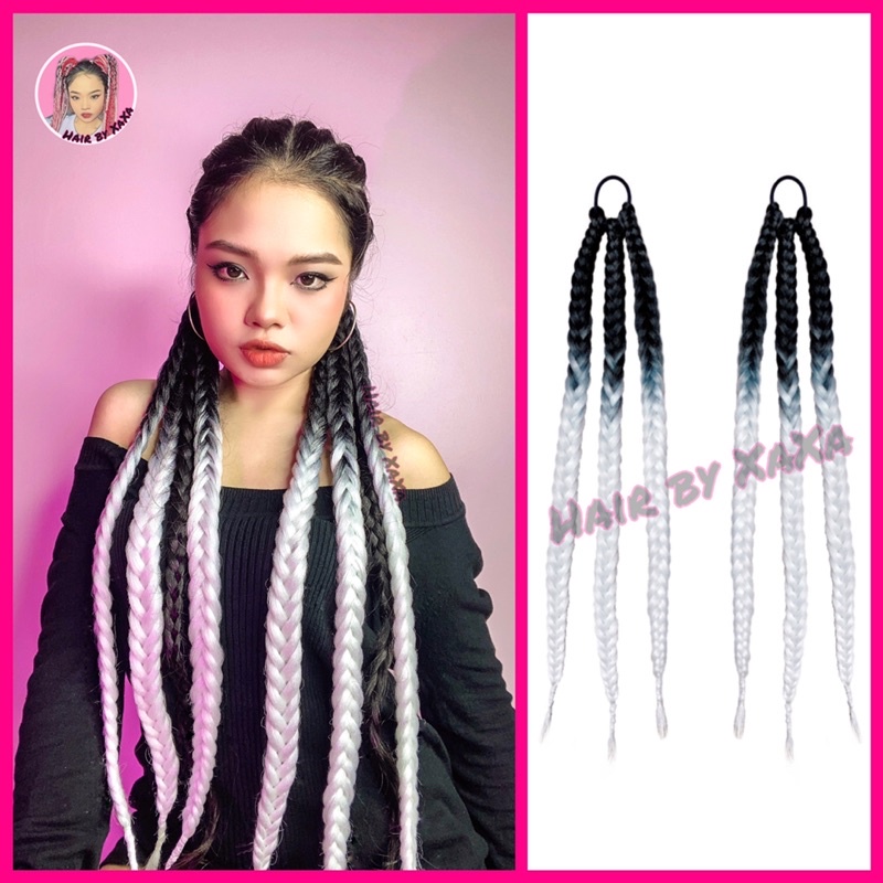 Omber Color 3-Strand Large Braided Wigs | Shopee Philippines