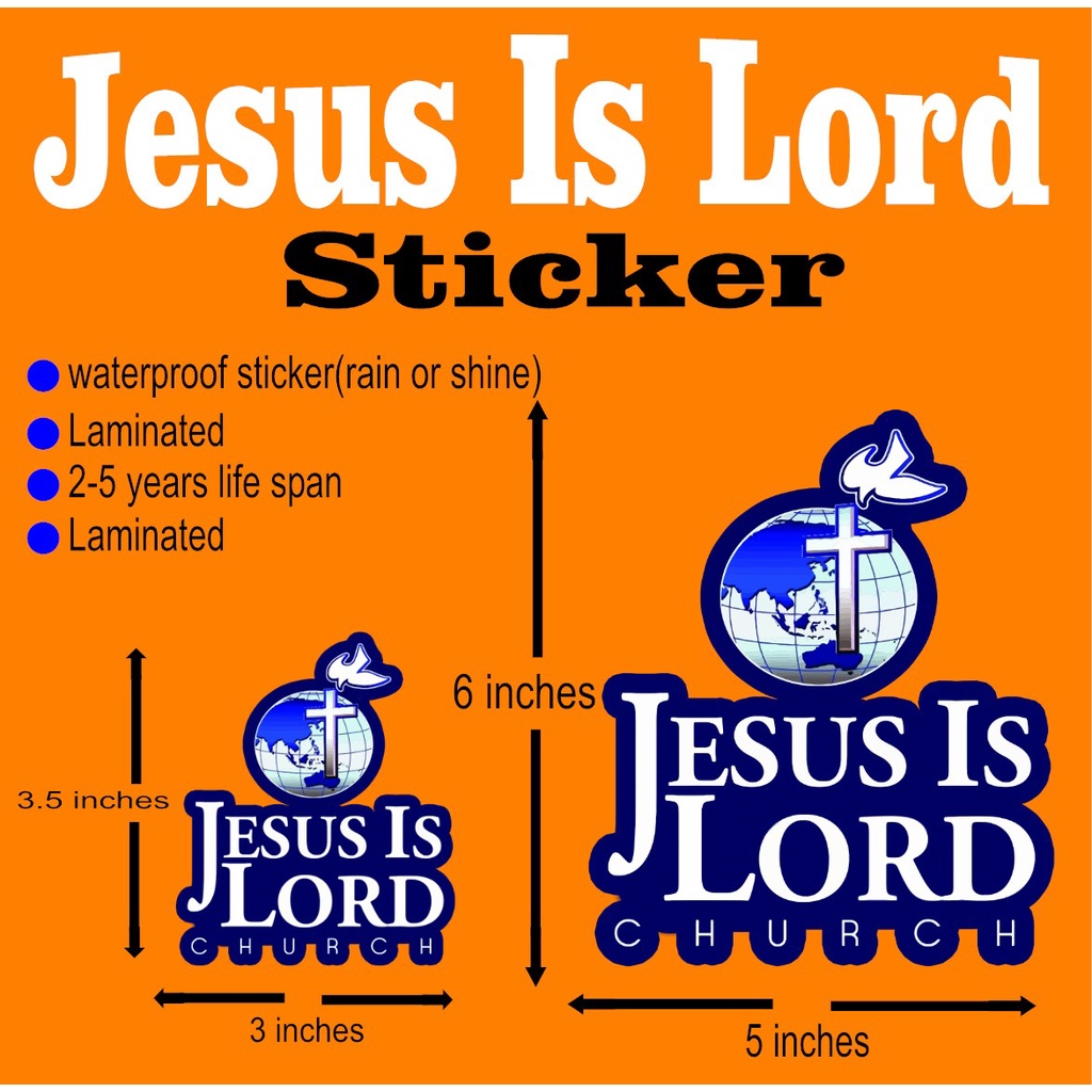 jesus is lord logo sticker Shopee Philippines