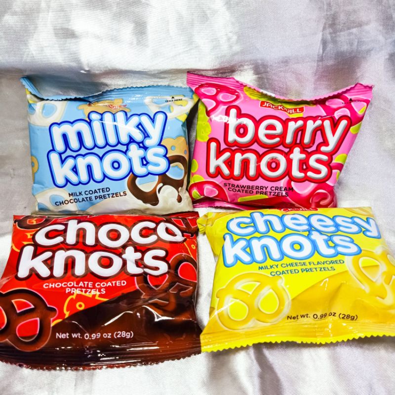 Jack n jill knots pretzel Milky knots berry knots choco knots cheesy