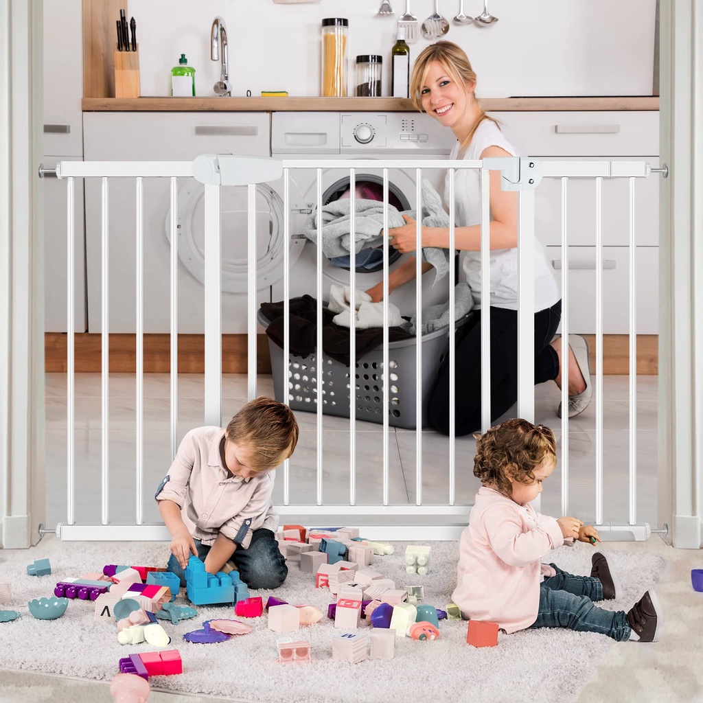 25.59”-86.22” Adjustable Safety Baby Gate Door Fence for Dog Baby Kids Pet Child Stair Barrier fence