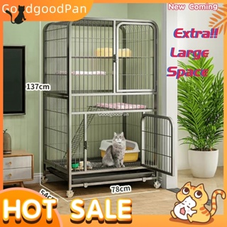 New Cat Cage Cat House Large Free Space Four-Story Cat Villa with toilet integrated  Pet cage