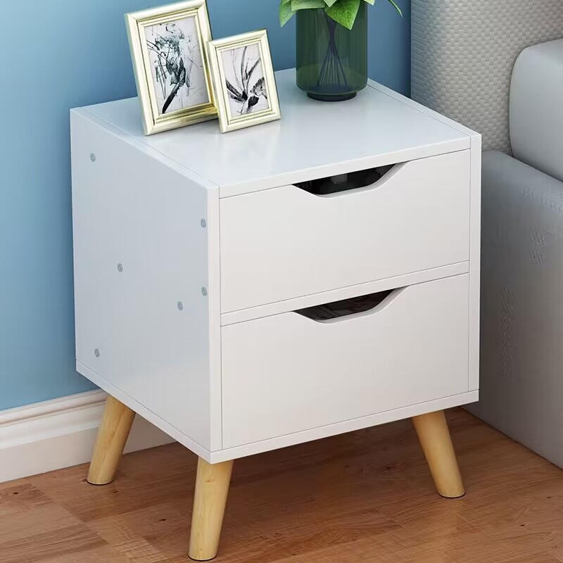 Wooden Elegant Bedside Table Nightstand Coffee Side Table with Drawer