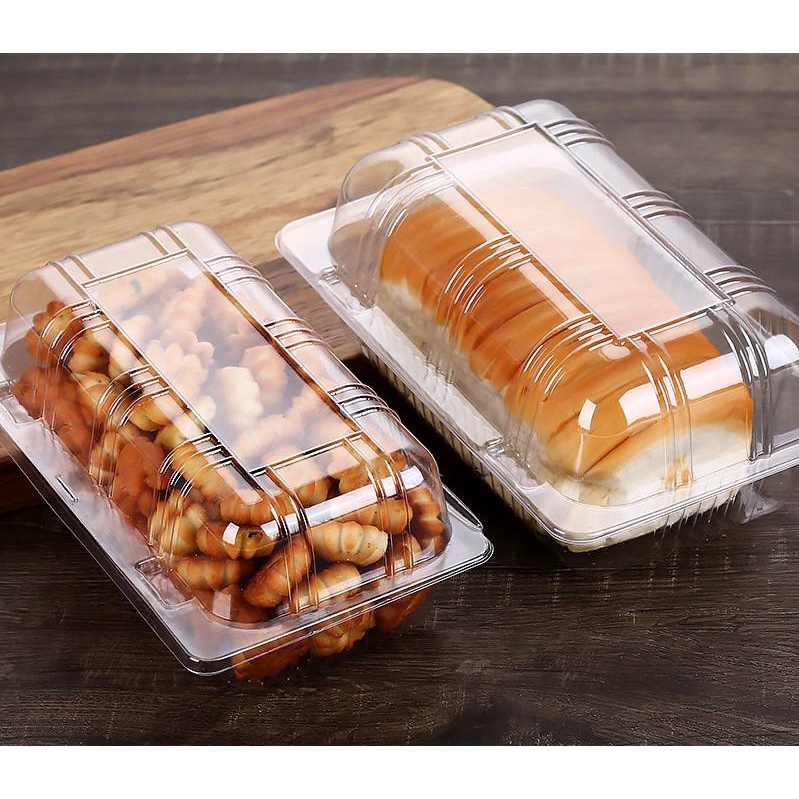 100pcs bread clamshell strawberry rectangular clamshell box for fruits