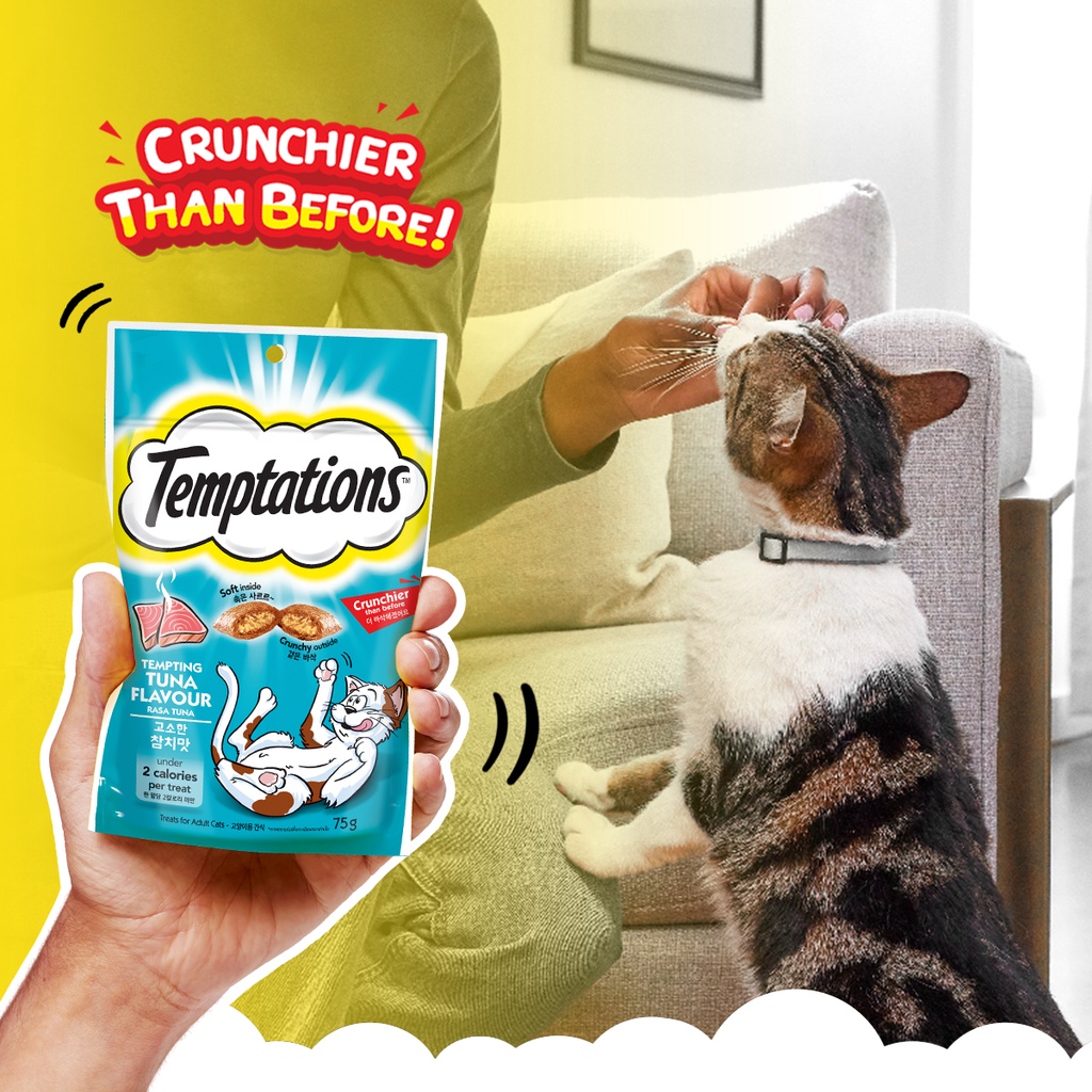 TEMPTATIONS Cat Treats (3-Pack), 75g. Treats for Cats in Tempting Tuna Flavor #2