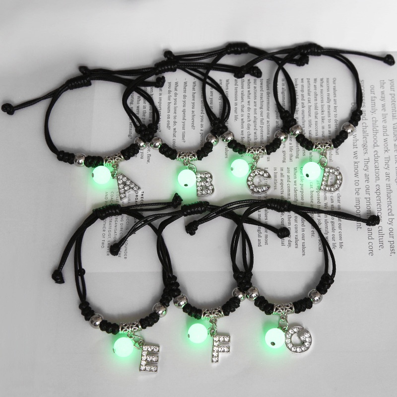 Nightson English 26 Letters Your Name Student Korean Girlfriend Friendship bracelet Couple Hand Rope