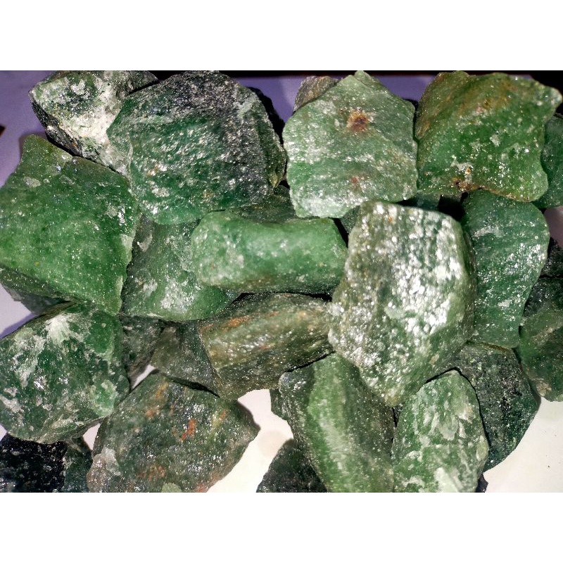 Natural Green Strawberry Quartz Crystal / Raw Stone (sold per piece