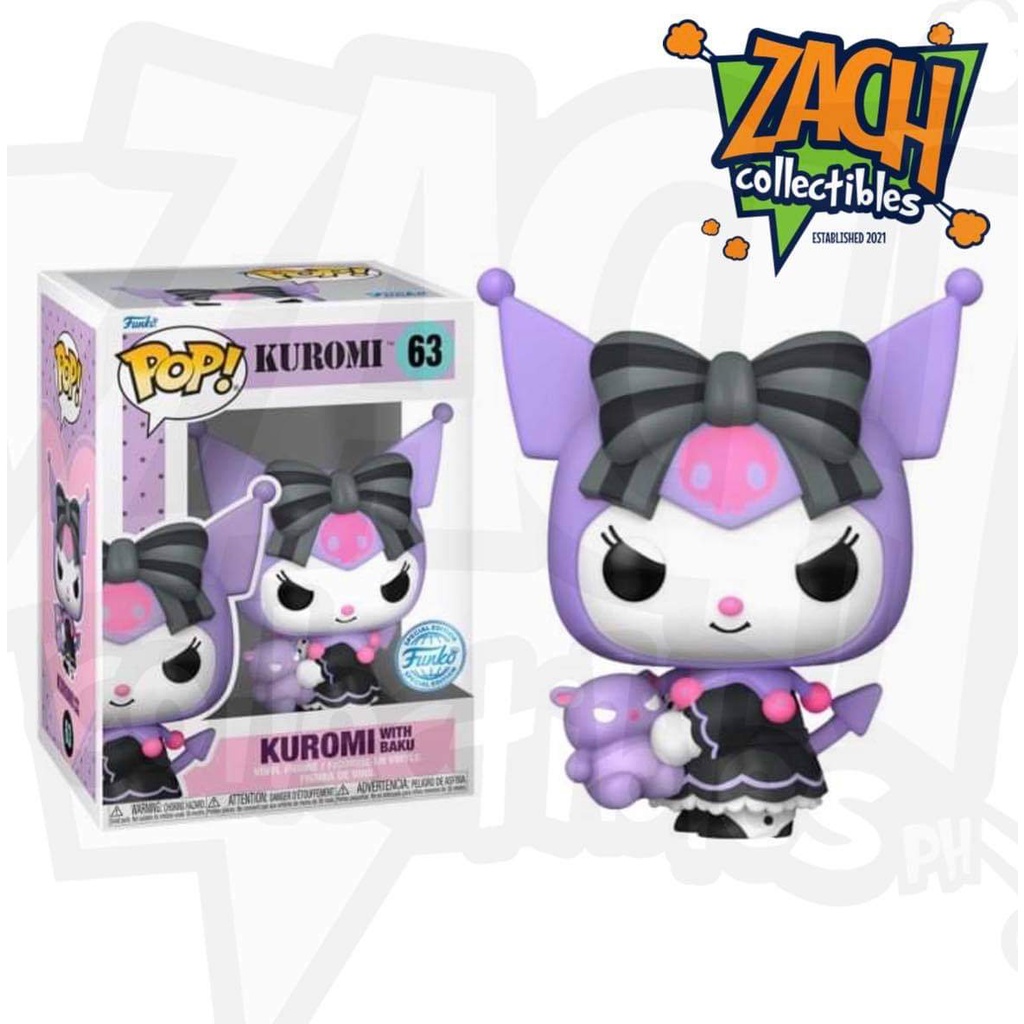 Funko POP! Kuromi with Baku 63 Special Edition with FREE Protector