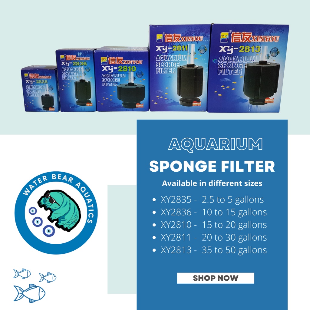 Aquarium Bio Sponge Filter Fish Foam Filter for Fish Tank up to 5-50 Gallons