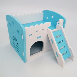 2 Layer Wooden Hamster Nest Sleeping House Luxury Cage Pet DIY Hideout Hut Toy Small Animal Supplies #4